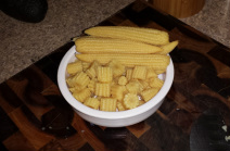 chopped plain baby corn