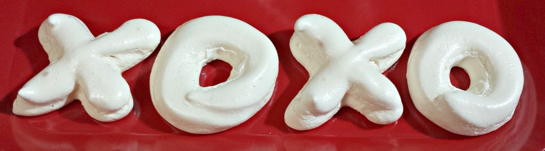 Glossy white meringue