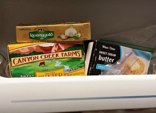 storing butter in the freezer